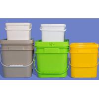 China Food Grade Square Plastic Bucket Lightweight Impact Resistant With 10L Capacity on sale