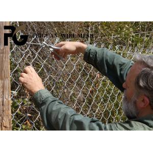 75x75mm Metal Chain Link Fence , Sports Plastic Coated Chain Link Fence