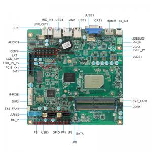 6COM fanless Mini Itx Motherboard Atom Elkhart Lake J6413 X6413E For All In One PC