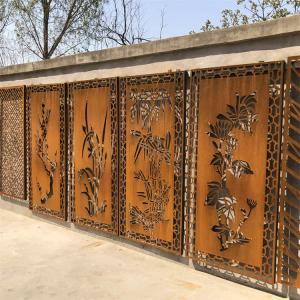 China Rustic ISO9001 Metal Decorative Panels 2.9ft Laser Cut Corten Steel supplier