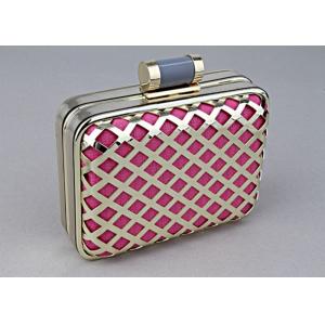 China Geometric Pattern Silver Sparkly Clutch Bag , Dot Pattern Metallic Clutch Handbags supplier