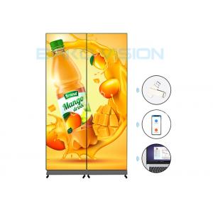 China WiFi 3G 4G Control P2.5 HD LED Poster Stand Media Mirror Advertising Display supplier