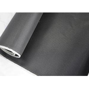 China Black Silicone Coated Fiberglass Cloth , 1.25-1.3mm Silicone Fiberglass Fabric supplier