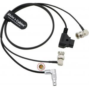 Combination Power Cable For Zacuto Kameleon Pro EVF Rotatable 4 Pin To D - Tap Power Cable With BNC To BNC SDI Coaxial