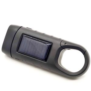China USB 4W LED Solar Light Portable Hand Cranked Flashlight Emergency Power Bank wholesale