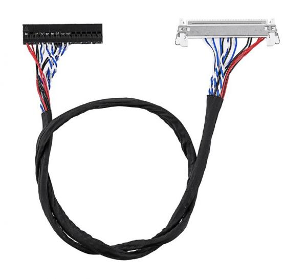 8 Bit FIX 30 Pin LVDS Cable Assembly For 17-26 Inch LCD LED Panel 