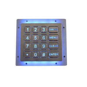China Compact Format Stainless Steel Keypad Dynamic Dot Matrix Numeric Type 16 Keys supplier