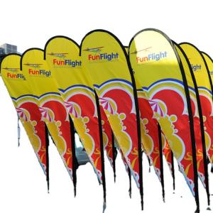 Customization Water Beach Flag and banners advertising feather flags with base custom teardrop flag