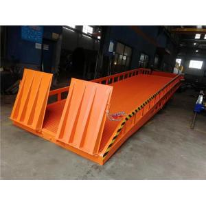 China 10 Ton Mobile Container Loading Ramps Fast Efficiency Working In Yard Orange Color supplier