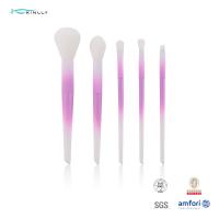 China Travel Size OEM OBM ODM pink makeup brush set With Synthetic Hair on sale