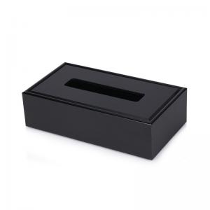 China Free sample 240*125*65mm black oblong hotel  tissue box cover supplier