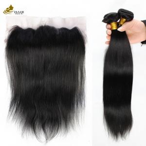 China Straight Remy Brazilian Human Hair Bundle with Lace Frontal Closure supplier
