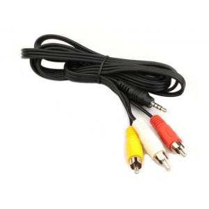 China 3.5mm AV Right Jack Plug to 3 RCA Male Video Audio Adapter Cable supplier