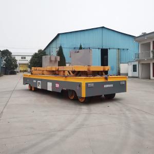 China Heavy Duty Trackless Transfer Cart 50 Tons Electric Transfer Trolley supplier