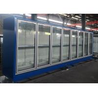 China 2200mm High R449a Remote Multideck Upright Glass Door Freezer Auto Defrost on sale