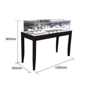 China Matte Black Color Pull - drawer Glass Table Display Counter 1200X550X900MM supplier