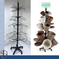 Flowerpots Display Stand / garden pots display rack / Metal Floor Display Stand / round hooks display rack