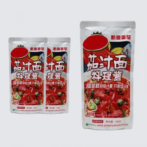China 180g Bag Flavored Tomato Sauce High Protein 4.6g Per 100g 17.3g Carbs 4.9g Fat supplier