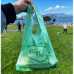 China Mango flexiloop Bolsa de correo compostable con PLA de impresión personalizada y estructura de material PBAT wholesale