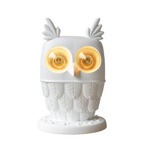China Cool White Ceramic Nightstand Table Lamps Ti Vedo Owl Animal Shape White Finish supplier