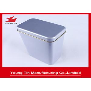 China Blank Metal Tea Tins With Hinged Lids , Tinplate Canister Box 0.23 MM Steel Tinplate supplier