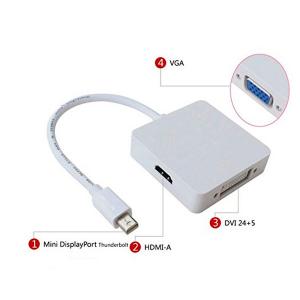 China Mini DisplayPort Thunderbolt DP to DVI VGA HDMI Adapter cable For Mac Book, iMac, Mac Book supplier