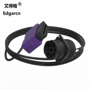 China Purple Molding Truck Wiring Harness , J1939 9 Pin Deutsch To Obd2 Cable supplier
