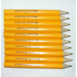 China with customized logo and white eraser black round shape wood golf pencil supplier