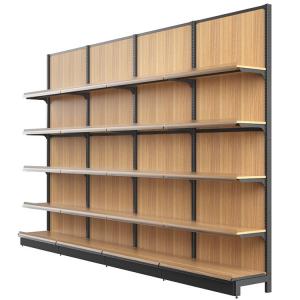 Liquor Bakery Bookcase Wooden Shop Shelving Units Floor Supermarket Metal