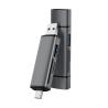 China Dual Port USB 3.0 Type C OTG HUB With SD Micro SD Memory Card Reader Metal Housing wholesale
