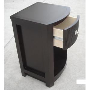 China MDF Board Bedroom Furniture Bedside Tables , Side Mounted Tall Night Stand supplier