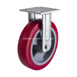 China 8 450kg Heavy Duty Rigid TPU Caster Wheel 7008-86 for Caster Application Red Color supplier