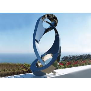 Public Yin Yang Mirror Stainless Steel Sculpture For Decoration , 180cm Height