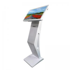 450 Nits 21.5" Floor Stand Touch Screen Kiosk With 58mm Ticket Printer