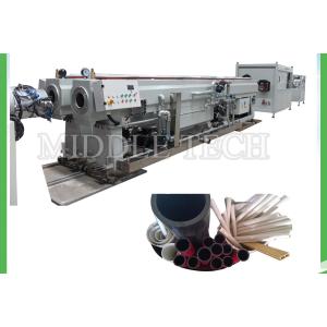 China Dual Cavity PVC Pipe Extrusion Line , Electric Conduit Screw Extruder Machine supplier