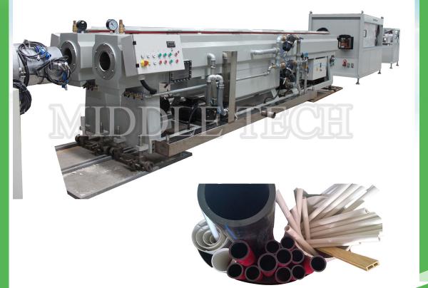 Dual Cavity PVC Pipe Extrusion Line , Electric Conduit Screw Extruder Machine