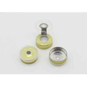 20mm Transparent Golden Aluminium Vial Seals , Medicinal Aluminum Crimp Seals