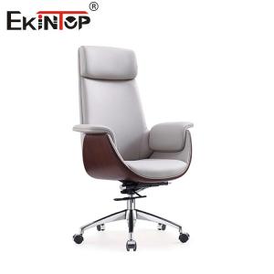 Modern Style White Leather Height Adjustable Chair for Office Spaces