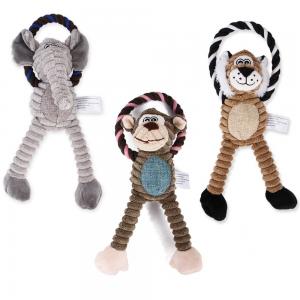 China New Pet Toy Dog Plush Bite Accompany Toy Vent Cartoon Monkey Lion supplier