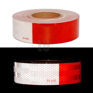 Self Adhesive Prismatic White Red High Visibility Reflective Tape For Truck