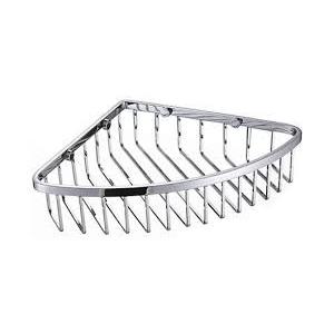 OEM Household Stainless Steel Wire Corner Basket For Bathroom Storage