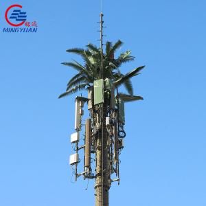China Hot Dip Galvanized Camouflaged Cell Towers Tapered Polygonal Bionic Tree GSM Antenna Mast supplier