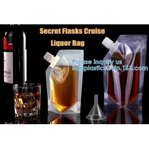 China Sacs comiques de boisson alcoolisée, poches de boissons, flacon occultable d'alcool pour les boissons froides et chaudes, réutilisable supplier
