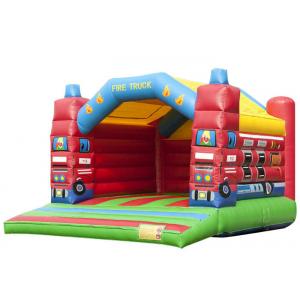China Fire Truck Inflatable Blow Up Jump House , Indoor Inflatable Bouncer 6.5 * 5.2 * 4.5m supplier