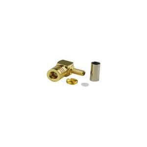 China Gold Plated SMB Plug Connector Right Angle 90 Degree Socket Adapter For RG316 Cable supplier