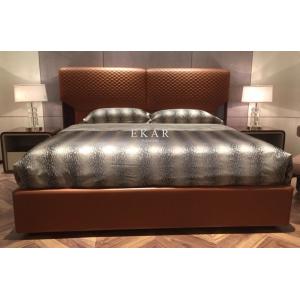 Leather Divan Design King Size Modern Bedroom Furniture Bed