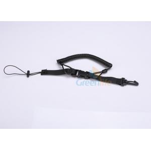 Scuba Diving Innovative Quick Release Coil Lanyard With Plastic Hook / Cord Loop