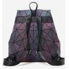 Ready To Ship Laser Geometric Backpack China Supplier Holographic Bag PU Leather