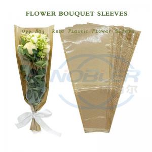 V Shaped Bopp Reusable Needle Perforated Fresh Cut Flower Bouquet Sleeves Bags