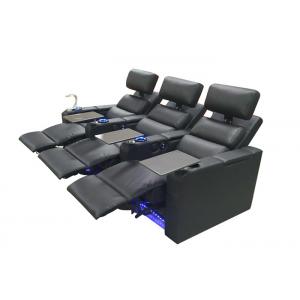 3 Seat Home Theater Recliner Sofa Lounge With Cup Holder